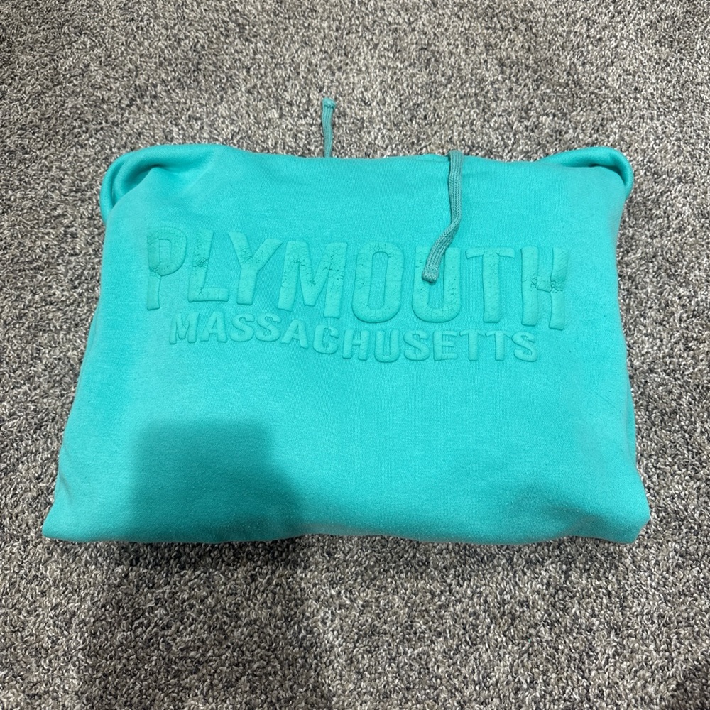 Teal Plymouth Massachusetts Hoodie
